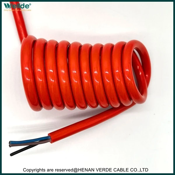 3 Core Red Spiral Cable factory