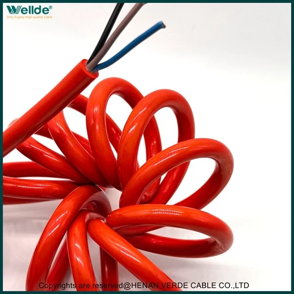3 Core Red Spiral Cable high quality