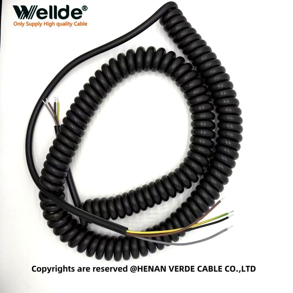 4 Core 0.75mm² Coiled Wire